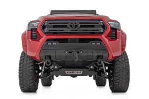 Toyota Tacoma LED Fog Light Kit - Rough Country - 3x1.75 Inch Black Series Slim Aux - Yellow - '24-'26